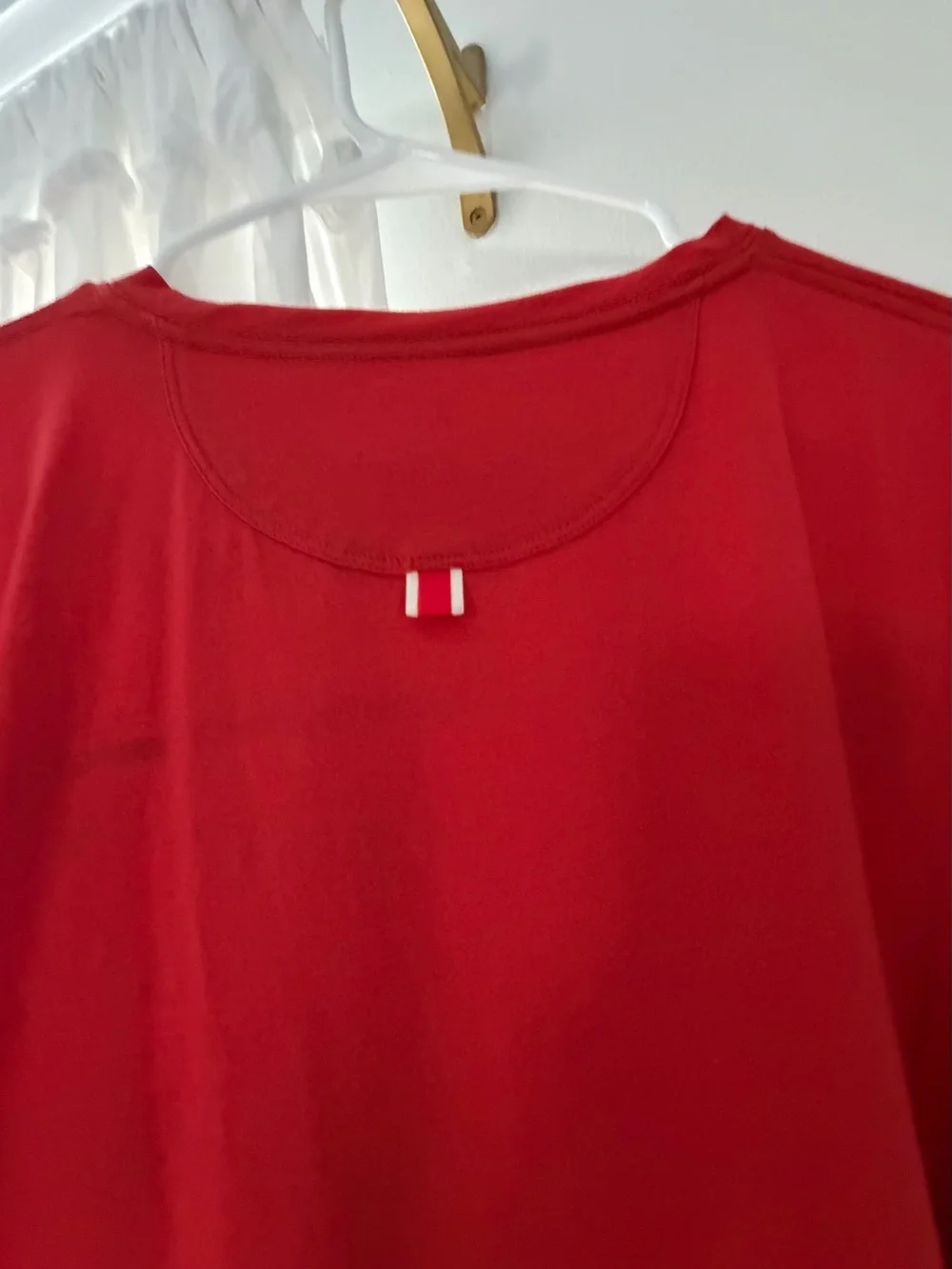 Tracksmith orange red Men's Crew Neck Shirt - Picture 6 of 8